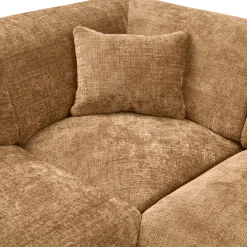 Woood CLOUD hoekbank links geweven chenille honinggeel