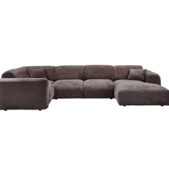 Woood CLOUD hoekbank links geweven chenille warm bruin