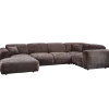 Woood CLOUD hoekbank rechts geweven chenille warm bruin