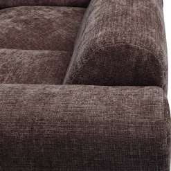 Woood CLOUD hoekbank rechts geweven chenille warm bruin