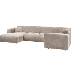 Woood CLOUD hoekbank rechts geweven chenille naturel