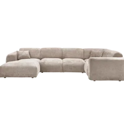 Woood CLOUD hoekbank rechts geweven chenille naturel