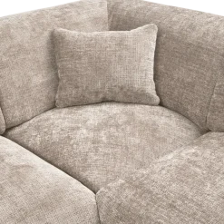 Woood CLOUD hoekbank rechts geweven chenille naturel