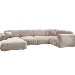 Woood CLOUD hoekbank rechts geweven chenille naturel
