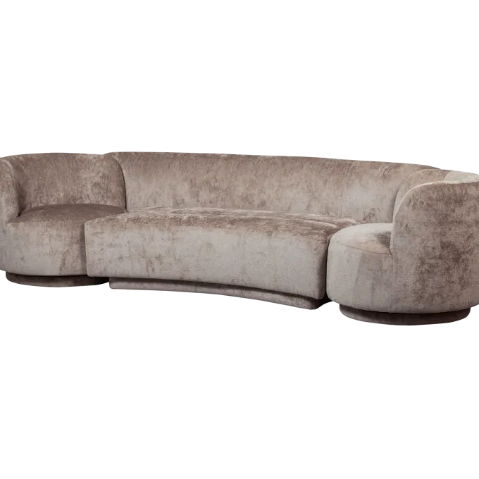 Woood Combi-popular: bankje + fauteuils taupe