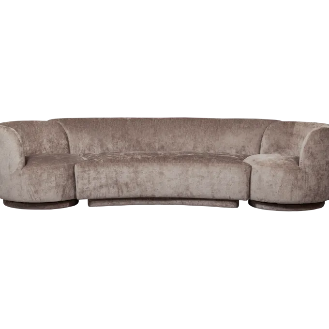 Woood Combi-popular: bankje + fauteuils taupe