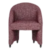 Woood Cordo Eetkamerstoel Met Wielen Melange Bordeauxrood [fsc]