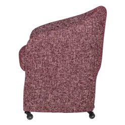 Woood Cordo Eetkamerstoel Met Wielen Melange Bordeauxrood [fsc]
