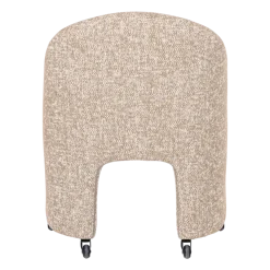 Woood Cordo Eetkamerstoel Met Wielen Melange Naturel [fsc]