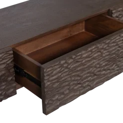 Woood Crumble carved tv meubel mango walnoot