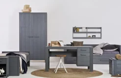 Woood Dennis Kast Grenen Steel Grey Geborsteld [fsc]