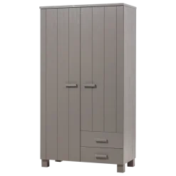 Woood Dennis Kast Met Laden Grenen Warmgrijs [FSC]