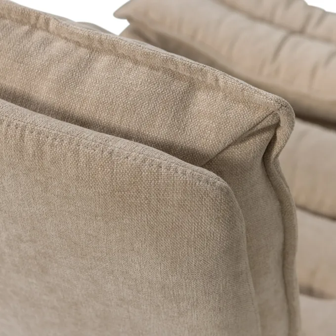 Woood Draaifauteuil Kube met hocker naturel