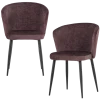 Woood Eetkamerstoel Luse Velvet Paars - Set van 2 [fsc]