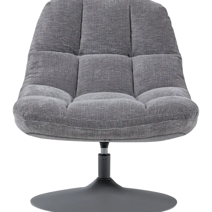 Woood Elvi Draaifauteuil Chenille Structuur Lichtgrijs