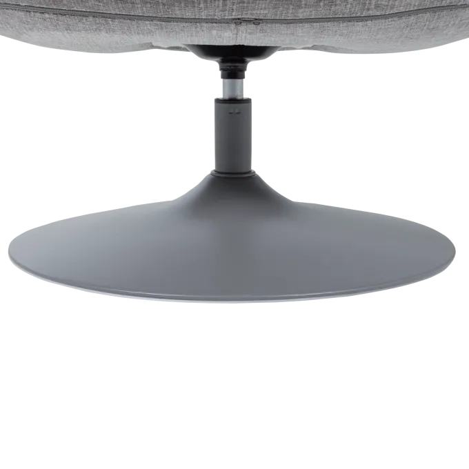 Woood Elvi Draaifauteuil Chenille Structuur Lichtgrijs