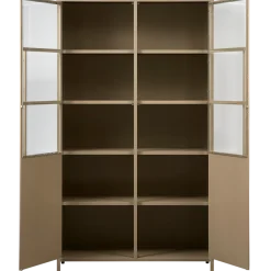 Woood Exhibit vitrinekast metaal khaki
