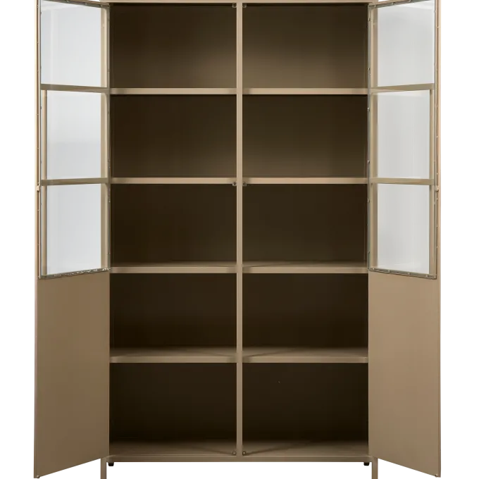 Woood Exhibit vitrinekast metaal khaki