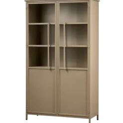 Woood Exhibit vitrinekast metaal khaki