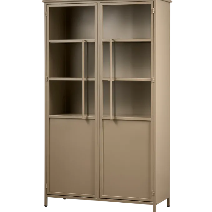 Woood Exhibit vitrinekast metaal khaki