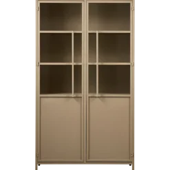 Woood Exhibit vitrinekast metaal khaki