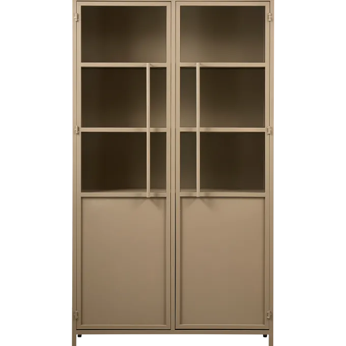 Woood Exhibit vitrinekast metaal khaki