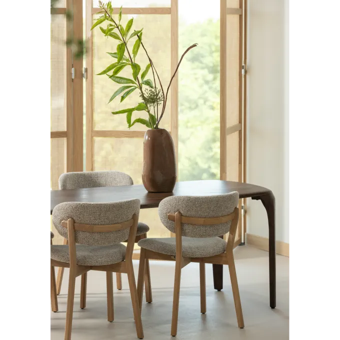 Woood Fiore Eettafel Mango Hout Donkerbruin 230x95 Cm