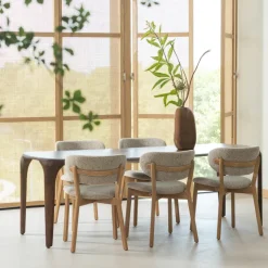 Woood Fiore Eettafel Mango Hout Donkerbruin 230x95 Cm