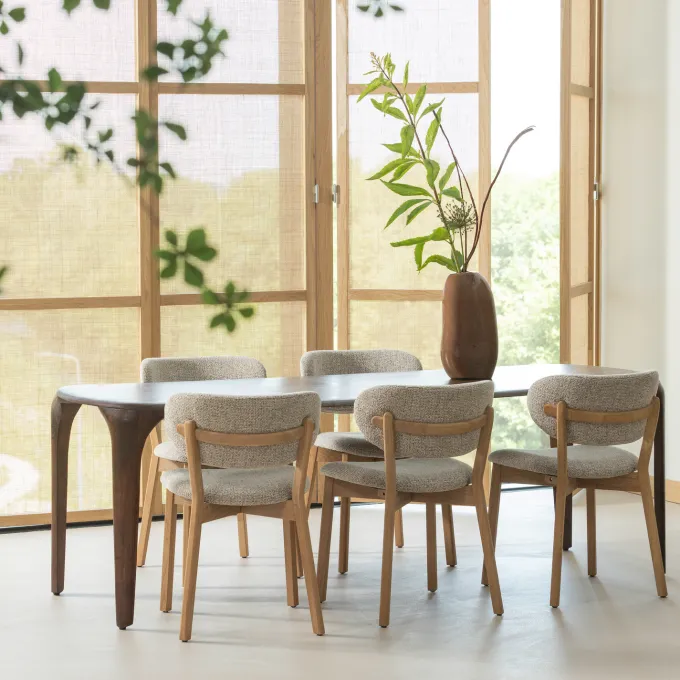 Woood Fiore Eettafel Mango Hout Donkerbruin 230x95 Cm