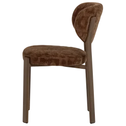 Woood Foon Eetkamerstoel 3d Structuurstof Bruin - Set Van 2 [FSC]