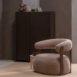 Woood Foon Fauteuil 3d Structuurstof Zand [fsc]