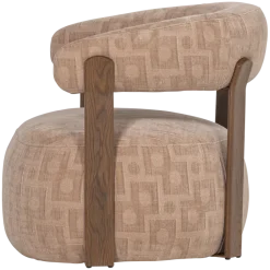 Woood Foon Fauteuil 3d Structuurstof Zand [fsc]