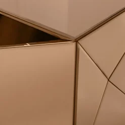 Woood Glintz Bijzettafel Hout Spiegelglas Bruin [fsc]