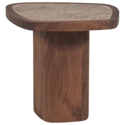 Woood Granu Bijzettafel Marmer/Mangohout Bruin [FSC]