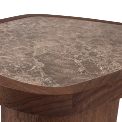 Woood Granu Bijzettafel Marmer/Mangohout Bruin [FSC]