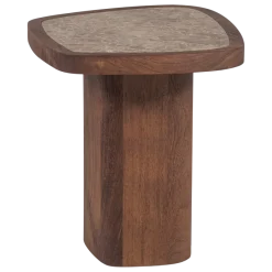Woood Granu Bijzettafel Marmer/Mangohout Bruin [FSC]