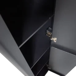 Woood Gunnar Smalle Hoge Kast Grenen Matzwart [fsc]