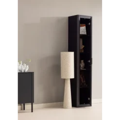 Woood Gunnar Smalle Hoge Kast Grenen Matzwart [fsc]
