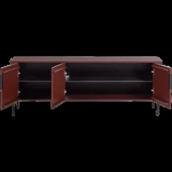 Woood Gunnar tv meubel 154 cm grenen bordeauxrood [fsc]