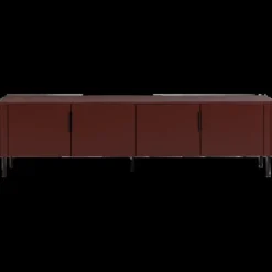 Woood Gunnar tv meubel 200 cm grenen bordeaux [fsc]