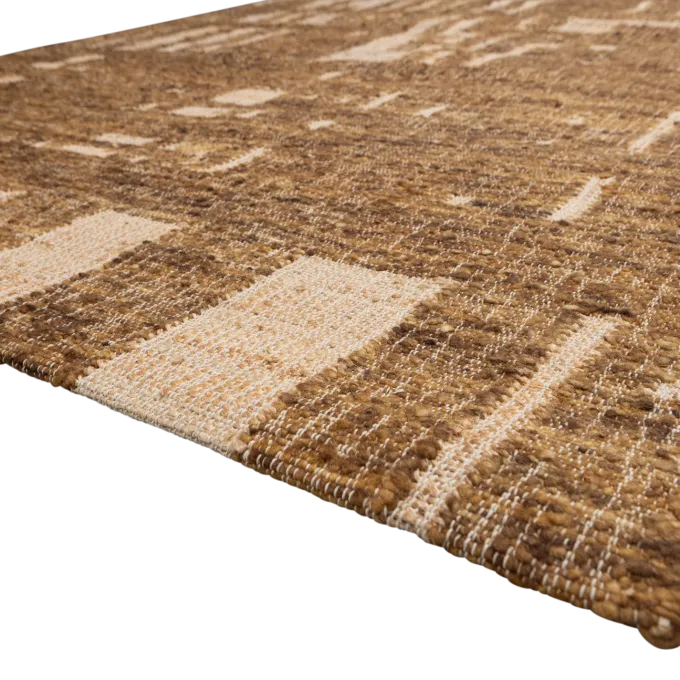 Woood Ian handgeweven vloerkleed wol/katoen bruin 170x240cm