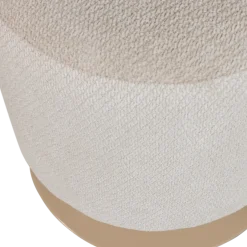 Woood Islen Poef Met Draaivoet Boucle Beige