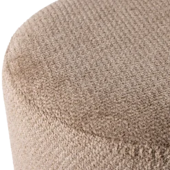 Woood Islen Poef Met Draaivoet Boucle Bruin