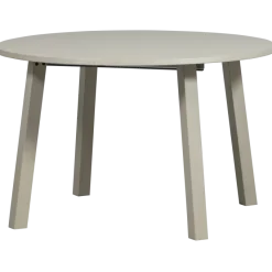 Woood Janne uitschuifbare eettafel rond eiken dakargrau [fsc]