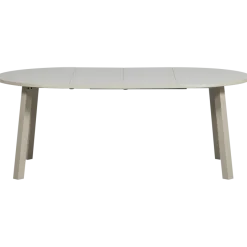 Woood Janne uitschuifbare eettafel rond eiken dakargrau [fsc]