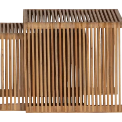 Woood Jasmijn Bijzettafel Recycled Teak Naturel - Set Van 2