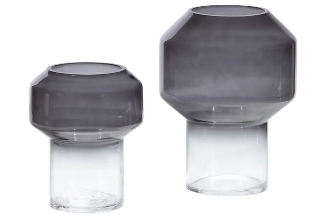Woood Jaxx Vaas Glas Zwart Ø15cm
