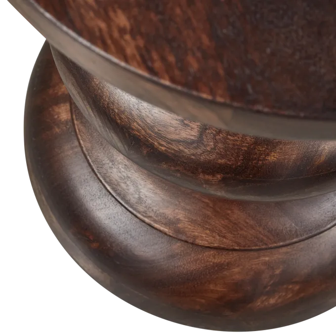 Woood Jonah bijzettafel hout donkerbruin 42xo30cm