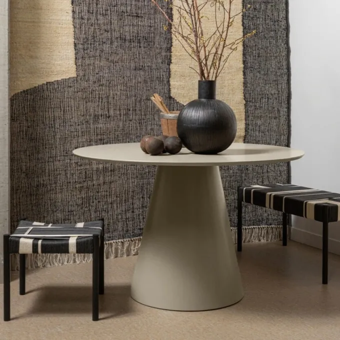 Woood Jorre Eettafel Mdf Antique Beige Ø120cm