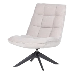 Woood Jouke Draaifauteuil Chenille Structuur Naturel [fsc]